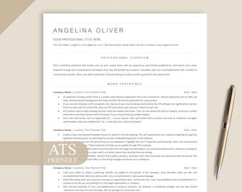 ATS Resume Template Word, ATS CV Template, Mac Pages, Ats Google Docs, Ats Minimalist Resume, Simple Resume, Basic Resume, Clean Resume Ats