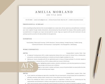 ATS CV Template Word, Ats Resume, Pages, Google Docs, Ats 1,2 Page Resume , Minimalist Resume, Simple Resume, Basic Resume, Clean Resume Ats