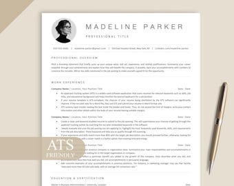 ATS Friendly Resume Template Word, Pages, Google Docs, Ats Resume, ATS CV, Minimalist Resume, Simple Resume, Basic Resume, Clean Resume Ats