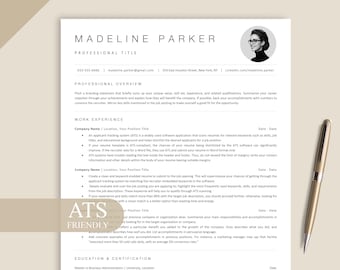 ATS Friendly Resume Template Word, Pages, Google Docs, Ats Resume, ATS CV, Minimalist Resume, Simple Resume, Basic Resume, Clean Resume Ats