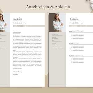 Bewerbungsvorlage, Lebenslauf Vorlage Word, Google Docs, Pages, Moderner Lebenslauf, Anschreiben, Anlagen, Deckblatt, Motivationsschreiben image 5