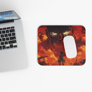 Anime-Inspired Gaming Mouse Pad | Attack on Titan Design, Desk Accessory, Gift for Gamers, Aesthetic Decor, Collector&#39;s Item
