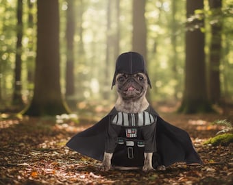 Pet Darth Vader Costume – Small Dog & Cat Outfit | Star Wars Inspired Pet Cosplay