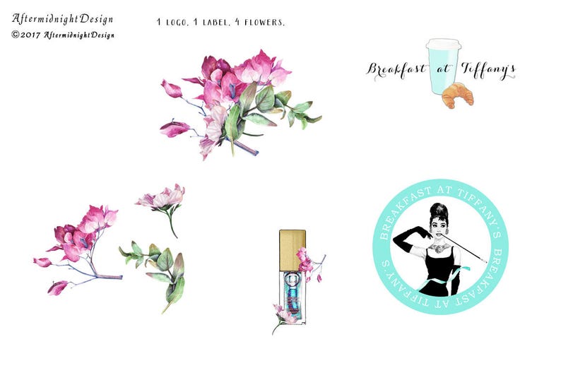 Audrey Hepburn Clipart Set: Breakfast at Tiffany's Fashion Illustrations (Digital Download, 31 PNGs) image 4