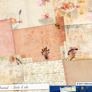 Kit de diário de lixo estilo vintage: sob o sol, itens efêmeros para impressão (download digital)