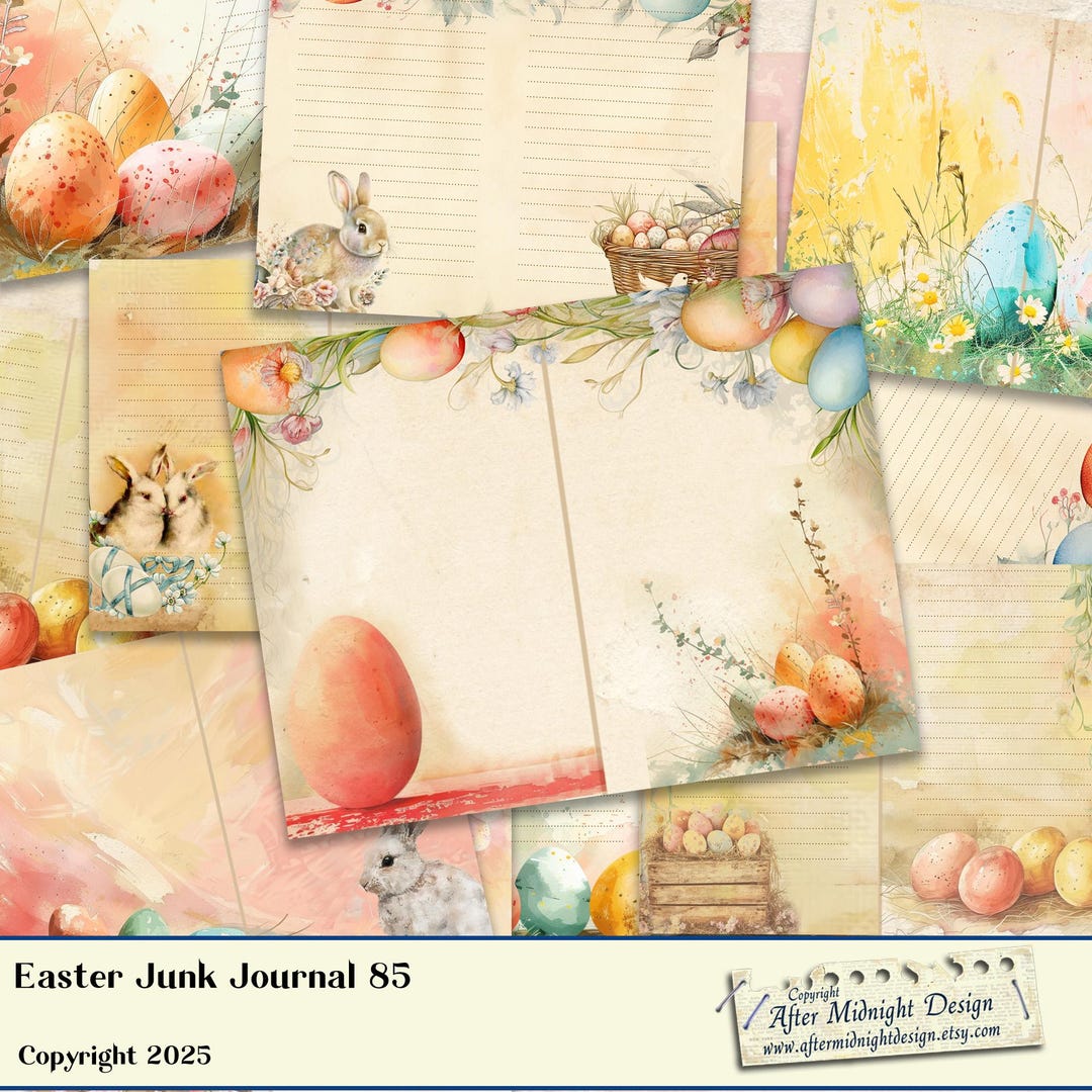 Vintage Easter Junk Journal Pages: Spring DIY Kit (digital Download) - Etsy