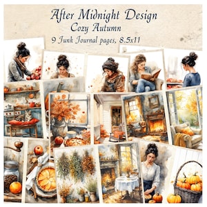 Cozy Autumn Junk Journal Kit: Printable Cottagecore Ephemera (Digital Download)