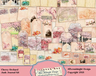 Cherry Orchard Junk Journal, Digital Journal, DIY Journal, full size journal, Anton Chekov Cherry Orchard, Cherry trees