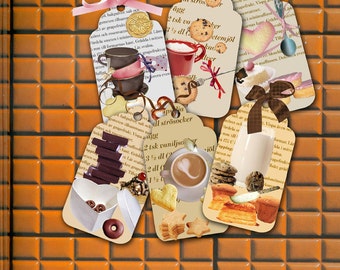 Digital Tags Cookies No 1 for Tags Cards Scrapbooking Journaling Papercrafts