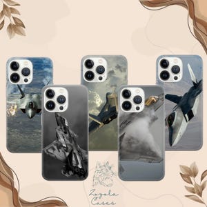 Air force Phone Case F22 Raptor Cover for iPhone 16e, 15, 14, 13, 12, 11, Google Pixel 9 Pro, 8, 7A, Samsung S25 edge, S24 FE, A71, A36