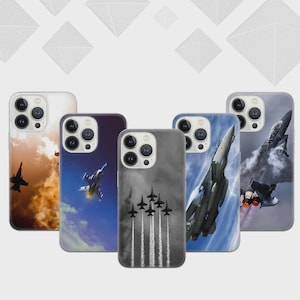 Flygvapnets Jets-telefonskal: Militär flygkonst, genomskinligt TPU-gelfodral