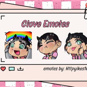 Valorant Clove Twitch/ Discord/ Youtube Emotes (3 still set)