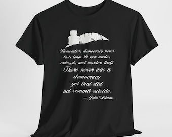Antifaschistisches John Adams T-Shirt: Amerikanische Revolution Vaterländisches T-Shirt