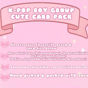Pacote de cards de grupos masculinos de K-Pop - Colecionáveis feitos por fãs