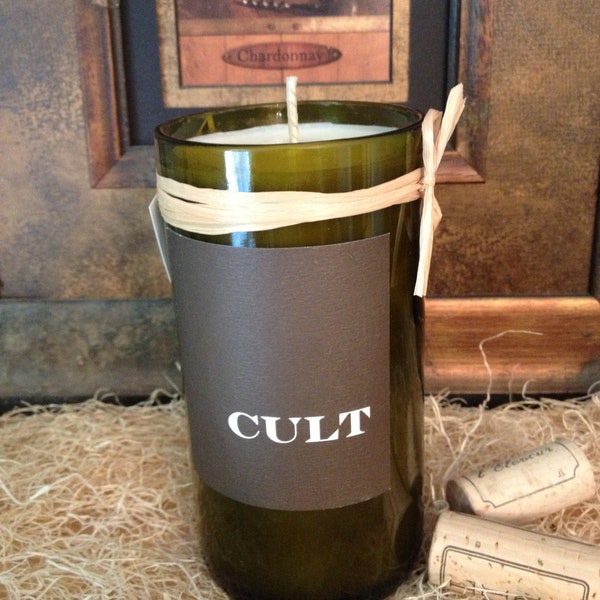 Recycled Wine Bottle Candle