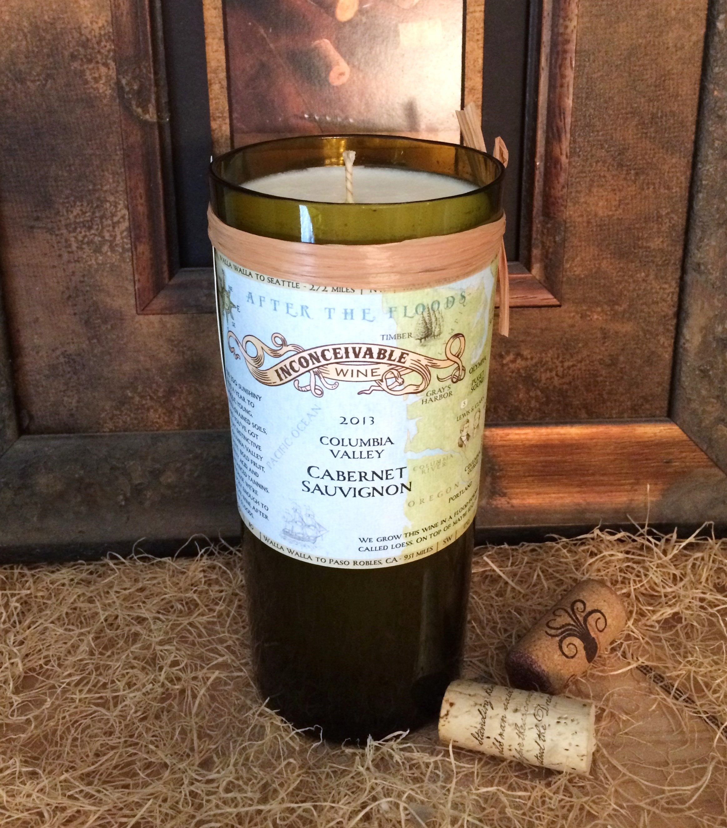 WINE BOTTLE CANDLE Etsy