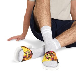 Trendy Graphic Sandals for Summer, Casual Footwear, Beach Slides, Vacation Essentials, Fun Summer Style
