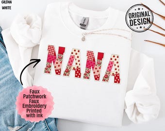 Nana Floral Sweatshirt Cozy Grandma Gift Nana Sweater