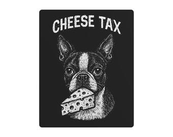 Cheese Tax Boston Terrier Metal Sign, Funny Wall Decor Gift, Wall Art