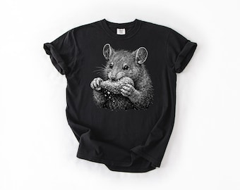 Camiseta divertida de ratón, camiseta retro de ratón, camiseta grunge de los 90 con colores cómodos