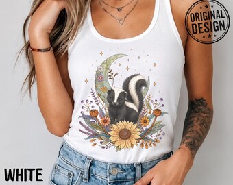 Boho Skunk Racerback Tank Top Gift