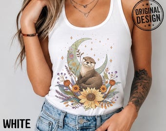 Boho Otter Racerback Tank Top Gift