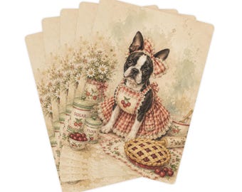 Boston Terrier Poker Cards Baking Playing Cards Cute Boston Terrier Card Deck Gift