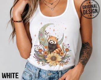 Boho Red Panda Racerback Tank Top Gift