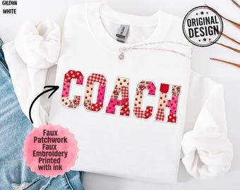 Pretty Coach Floral Sweatshirt, Womens Coach Gift, Pink Floral COACH Sweater
