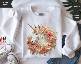 Sudadera de unicornio, suéter de unicornio, regalo para amantes de los unicornios, camiseta de unicornio de fantasía, animal folclórico