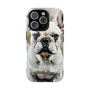White French Bulldog Phone Case, Tough Cases for Pet Lovers, Cute Dog Phone Cover, Gift for Frenchie Animal Lover Accessory, Ai Prompted
