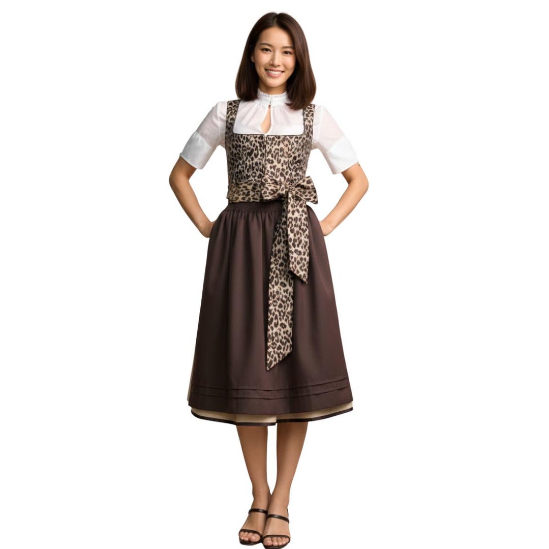 ヒョウ柄バイエルン風ディアンドルドレス | オクトーバーフェスト衣装