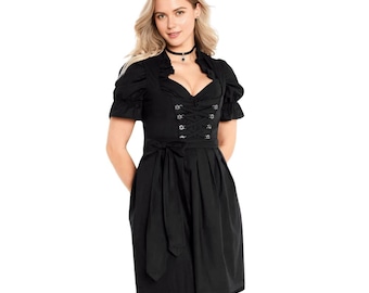 Black Dirndl Dress: Classic Bavarian Oktoberfest Gown