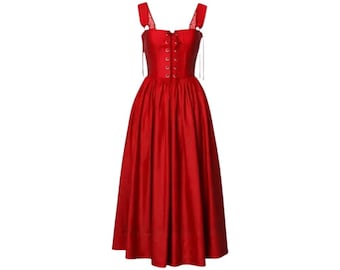 burgundy thigh split dress Oktoberfest Beer Girl Costume Brown – Sydney Costume Shop main image 0