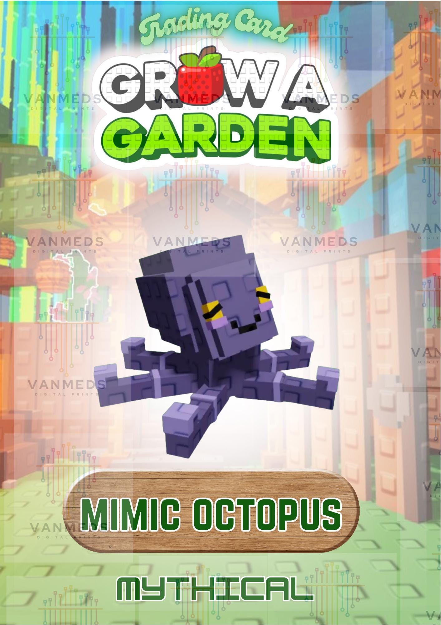 Grow a Garden Mimic Octopus Disco Bee PNG