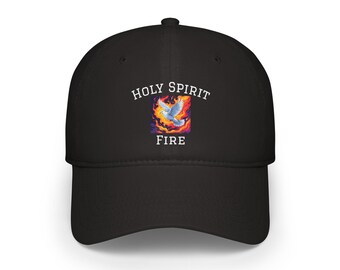 Cappellino da baseball a basso profilo "Fuoco dello Spirito Santo", cappellino ispiratore, cappellino religioso, abbigliamento cristiano