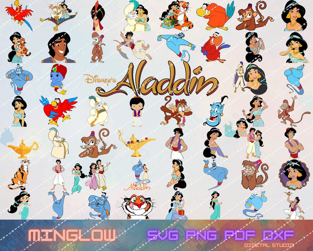 Aladdin SVG PNG EPS Pdf Files Bundle, Aladdin Clipart, Aladdin Cut ...