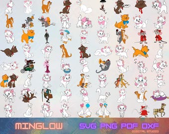 Aristocats SVG PNG EPS Pdf Files Bundle, Aristocats Clipart, Aristocats Cut Files, Aristocats Digital Sticker, Aristocats Cricut Silhouette