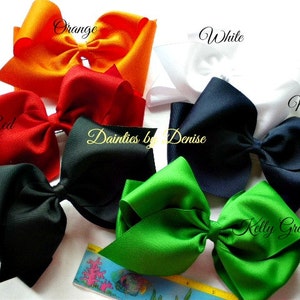 4 Grosgrain Extra Jumbo (3&quot;ribbon) Texas Style  Boutique Bows  - You pick the colors!  Made with 3&quot; ribbon,8&quot; wide