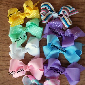 4  Toddler Boutique Clippie Bows - You pick your favorite colors, 7/8&quot; Quality Ribbon