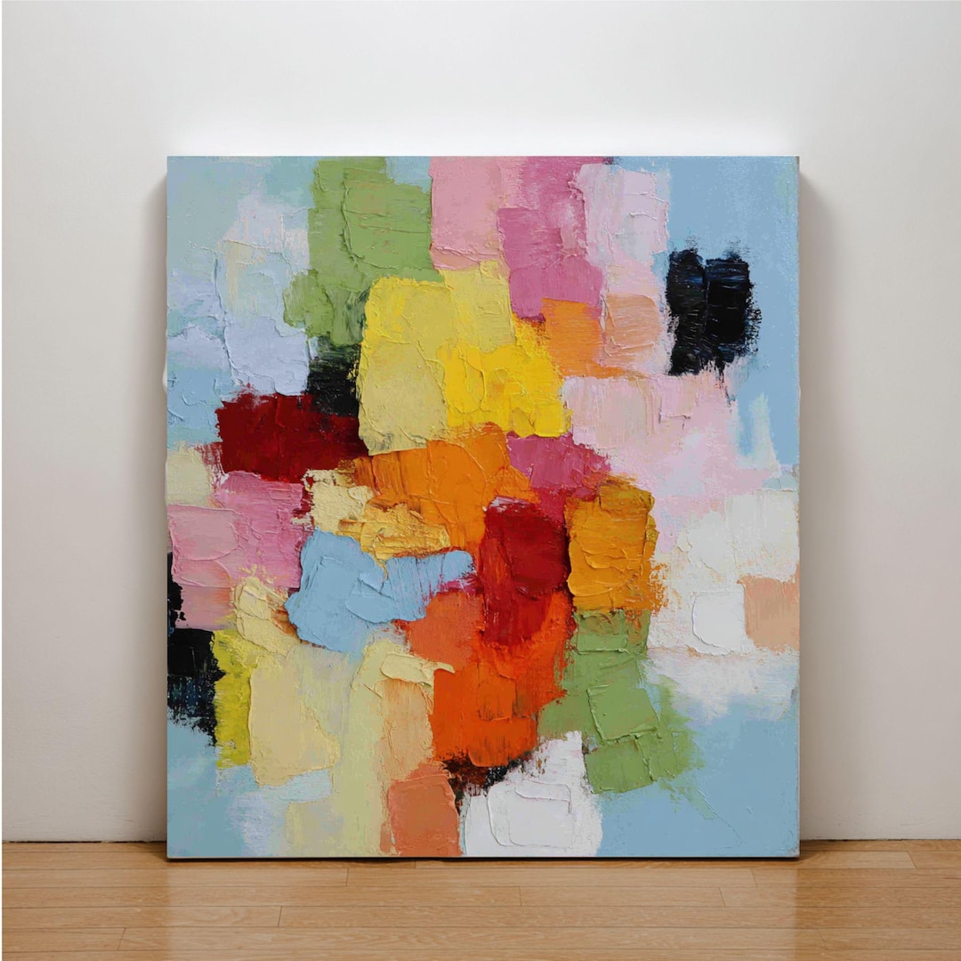 Large Abstract Colorblock Patterns Large Abstract Color Block Painting, Modern Wall Art (digital Print ...