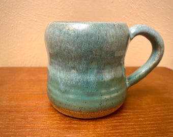 Handmade Stoneware Mug, Wheel-Thrown Pottery, 14oz Ceramic Coffee Mug