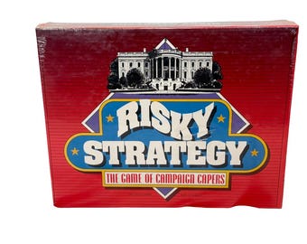 Risky Strategy Board Game – Vintage Political Campaign Game – Sealed with Minor Tear in Wrap