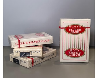 Naipes vintage Karl’s Silver Club Casino – Sparks Nevada – Baraja sellada – Coleccionable