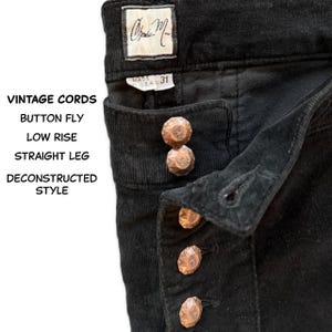 Vintage Low-Rise Corduroy Pants: Deadstock Designer Jeans, Made in USA, W31 L35