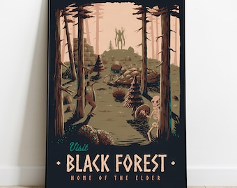 Valheim Poster | Black Forest, Home of the Elder