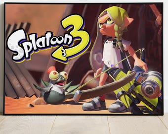 Splatoon 3 Poster: Vibrant Video Game Wall Art