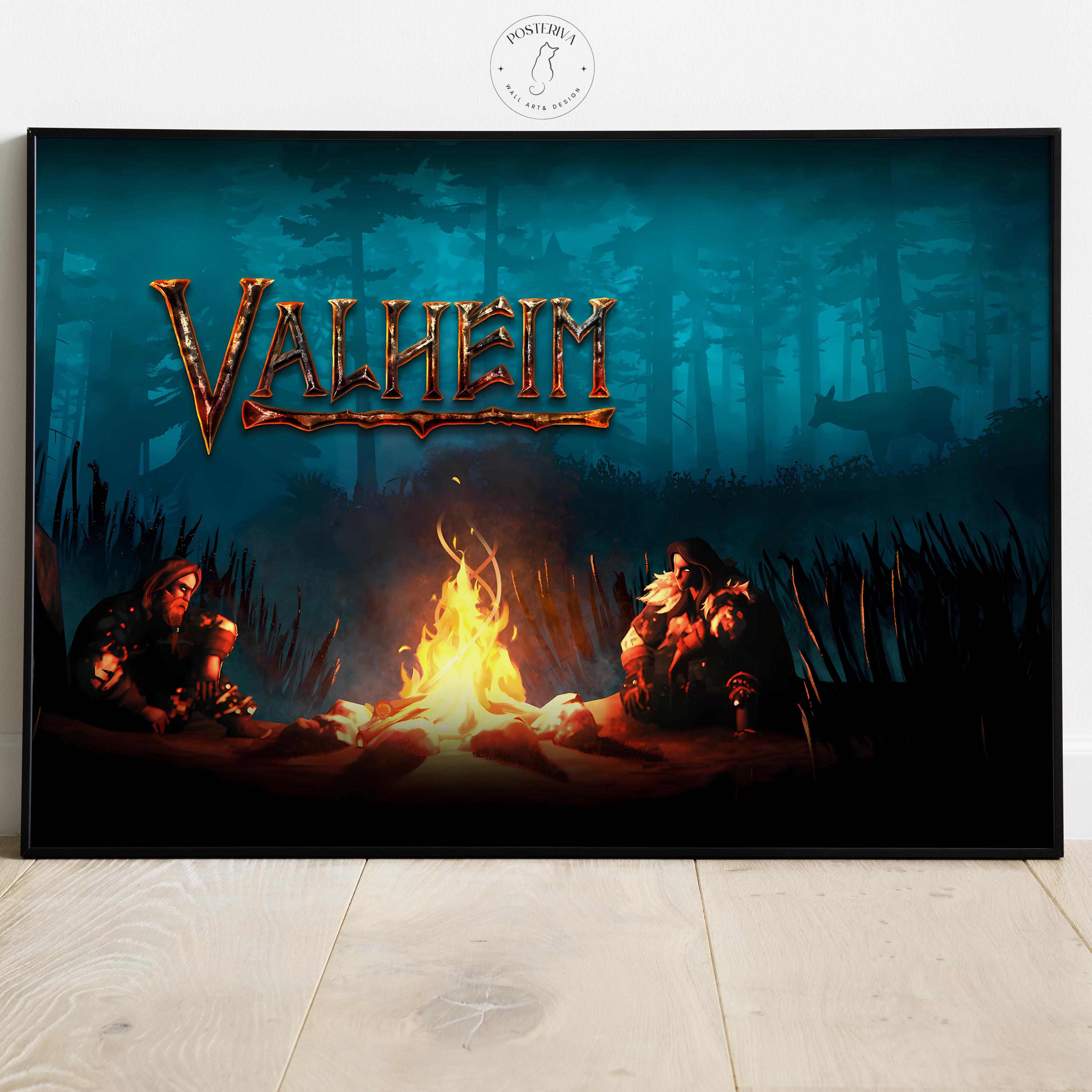Poster En Métal Rétro Valheim - 20x30 Cm - Déco Murale Vintage Jeu Vidéo - Résistant, Facile à Nettoyer - Idéal Salon, Bureau, Cadeau