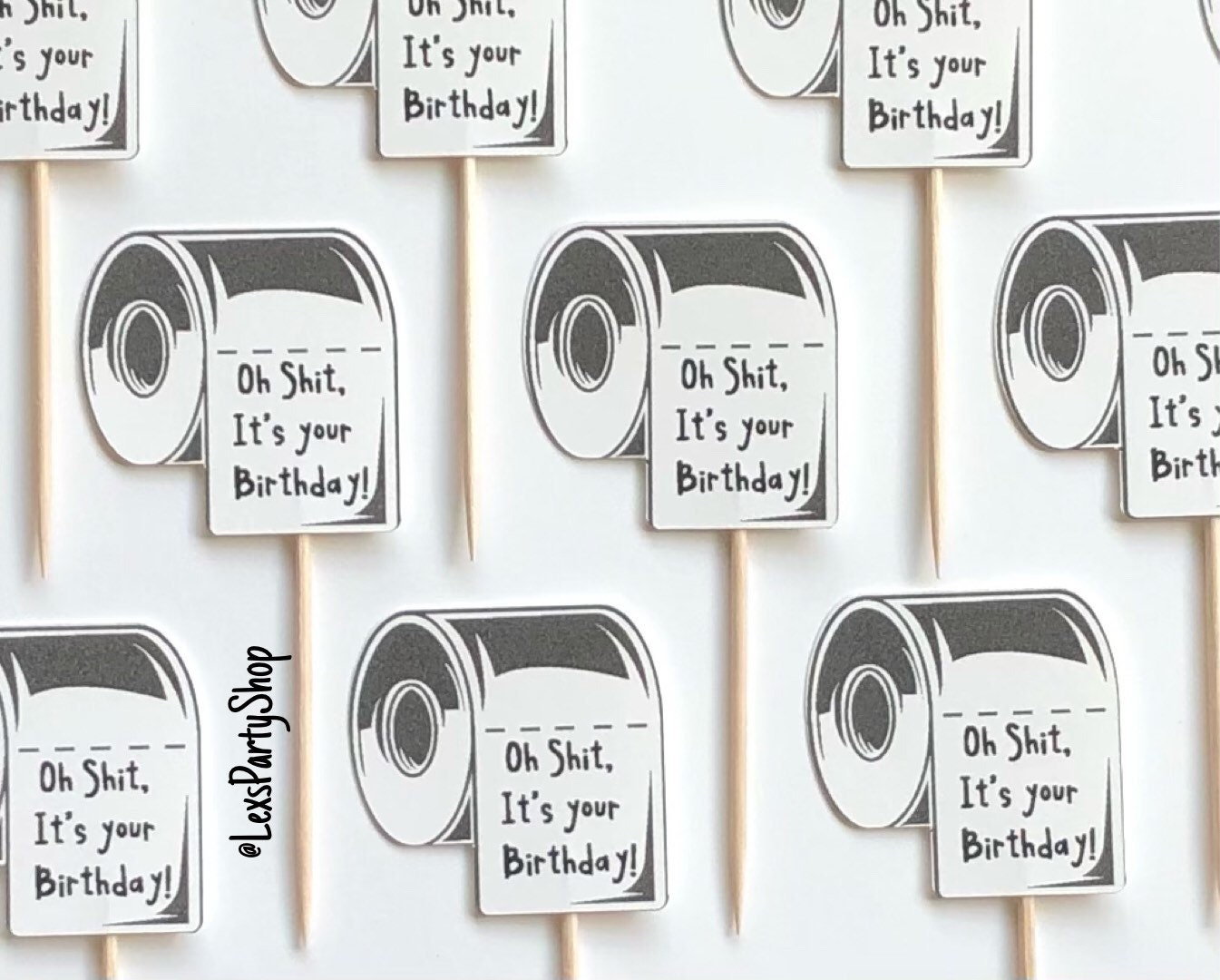 toilet paper cake topper