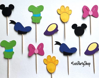 Mickey Mouse Clubhouse Cupcake Toppers, Mickey Mouse Clubhouse Cupcake Picks, Mickey Mouse Clubhouse Birthday Theme
